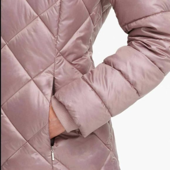 Andrew Marc Ladies' Hooded Long Jacket(plm plum) - Picture 6 of 11